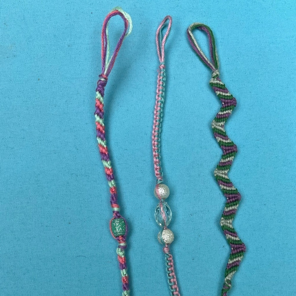 Pack of three handmade friendship bracelets